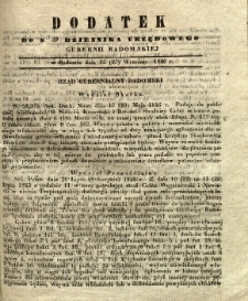 Dziennik Urzędowy Gubernii Radomskiej, 1846, nr 39, dod.