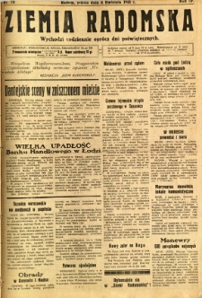 Ziemia Radomska, 1931, R. 4, nr 78