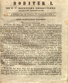 Dziennik Urzędowy Gubernii Radomskiej, 1846, nr 41, dod. I