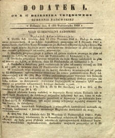 Dziennik Urzędowy Gubernii Radomskiej, 1846, nr 42, dod. I