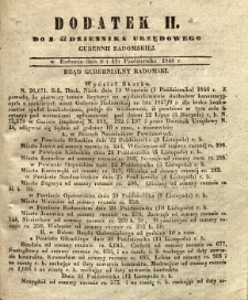 Dziennik Urzędowy Gubernii Radomskiej, 1846, nr 42, dod. II