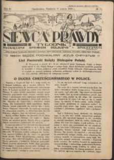 Siewca Prawdy, 1934, R. 4, nr 11