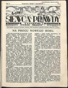 Siewca Prawdy, 1935, R. 5, nr 1