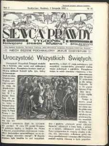 Siewca Prawdy, 1935, R. 5, nr 45