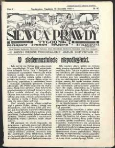 Siewca Prawdy, 1935, R. 5, nr 46