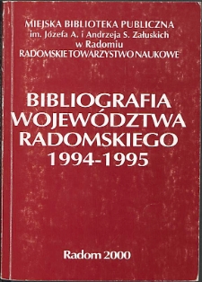 Bibliografia Województwa Radomskiego 1994-1995