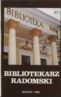 Bibliotekarz Radomski, 1993, R. 1, nr 1