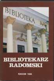 Bibliotekarz Radomski, 1996, R. 4, nr 1-2