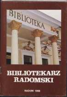 Bibliotekarz Radomski, 1998, R. 6, nr 3