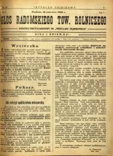 Przegląd Sejmikowy : Urzędowy Organ Sejmiku Radomskiego, 1925, R. 4, nr 23, dod.