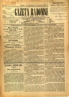 Gazeta Radomska, 1885, R. 2, nr 73