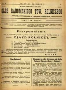 Przegląd Sejmikowy : Urzędowy Organ Sejmiku Radomskiego, 1925, R. 4, nr 40, dod.