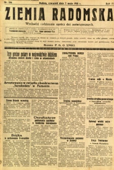 Ziemia Radomska, 1931, R. 4, nr 104