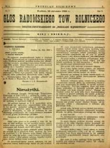 Przegląd Sejmikowy : Urzędowy Organ Sejmiku Radomskiego, 1926, R. 5, nr 4, dod.