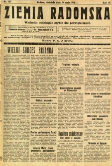 Ziemia Radomska, 1931, R. 4, nr 107
