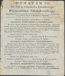Dziennik Urzędowy Województwa Sandomierskiego, 1834, nr 4, dod. I