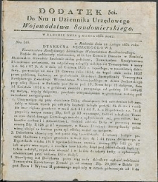 Dziennik Urzędowy Województwa Sandomierskiego, 1834, nr 11, dod. III