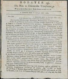 Dziennik Urzędowy Województwa Sandomierskiego, 1834, nr 12, dod. II