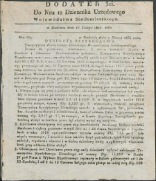 Dziennik Urzędowy Wojew&oacute;dztwa Sandomierskiego, 1834, nr 12, dod. III
