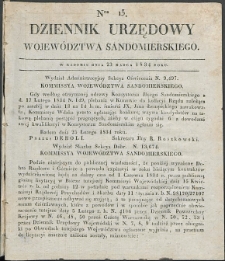 Dziennik Urzędowy Województwa Sandomierskiego, 1834, nr 13