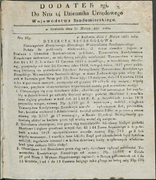 Dziennik Urzędowy Województwa Sandomierskiego, 1834, nr 14, dod. II