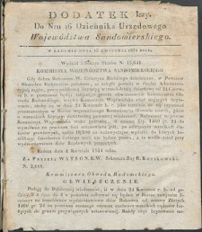 Dziennik Urzędowy Województwa Sandomierskiego, 1834, nr 16, dod. I