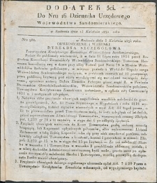Dziennik Urzędowy Województwa Sandomierskiego, 1834, nr 16, dod. III