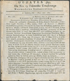 Dziennik Urzędowy Województwa Sandomierskiego, 1834, nr 19, dod. IV