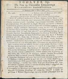 Dziennik Urzędowy Województwa Sandomierskiego, 1834, nr 19, dod. V
