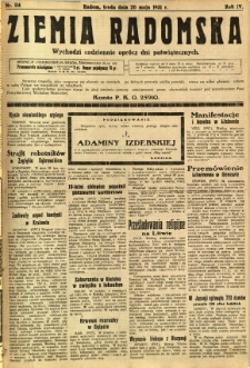 Ziemia Radomska, 1931, R. 4, nr 114