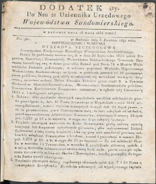 Dziennik Urzędowy Województwa Sandomierskiego, 1834, nr 21, dod. IV