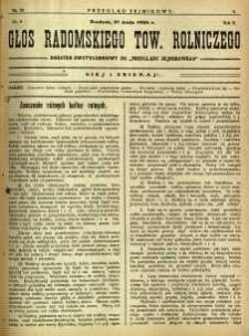 Przegląd Sejmikowy : Urzędowy Organ Sejmiku Radomskiego, 1926, R. 5, nr 20, dod.