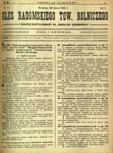 Przegląd Sejmikowy : Urzędowy Organ Sejmiku Radomskiego, 1926, R. 5, nr 28, dod.