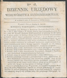 Dziennik Urzędowy Województwa Sandomierskiego, 1834, nr 23