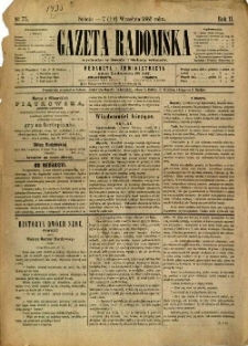 Gazeta Radomska, 1885, R. 2, nr 75