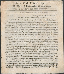 Dziennik Urzędowy Województwa Sandomierskiego, 1834, nr 24, dod. II