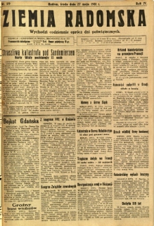 Ziemia Radomska, 1931, R. 4, nr 119