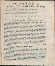 Dziennik Urzędowy Województwa Sandomierskiego, 1834, nr 25, dod. II