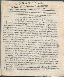 Dziennik Urzędowy Województwa Sandomierskiego, 1834, nr 26, dod. IV