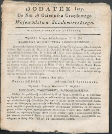Dziennik Urzędowy Województwa Sandomierskiego, 1834, nr 28, dod. I