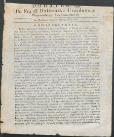 Dziennik Urzędowy Województwa Sandomierskiego, 1834, nr 28, dod. II