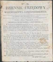 Dziennik Urzędowy Województwa Sandomierskiego, 1834, nr 29
