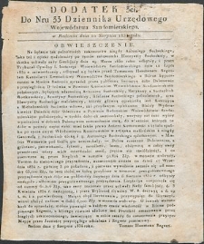 Dziennik Urzędowy Województwa Sandomierskiego, 1834, nr 33, dod. III