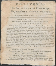 Dziennik Urzędowy Województwa Sandomierskiego, 1834, nr 35, dod. I