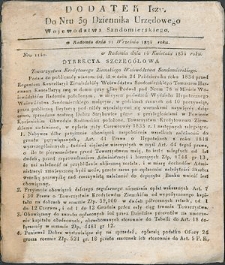 Dziennik Urzędowy Województwa Sandomierskiego, 1834, nr 39, dod. I
