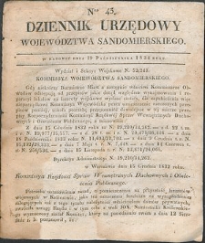Dziennik Urzędowy Województwa Sandomierskiego, 1834, nr 43