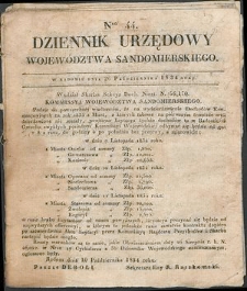 Dziennik Urzędowy Województwa Sandomierskiego, 1834, nr 44