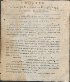 Dziennik Urzędowy Województwa Sandomierskiego, 1834, nr 46, dod.