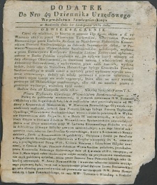 Dziennik Urzędowy Województwa Sandomierskiego, 1834, nr 49, dod.