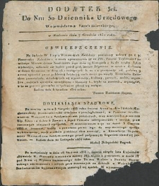Dziennik Urzędowy Województwa Sandomierskiego, 1834, nr 50, dod. III